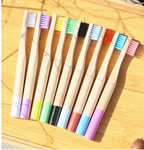 Adult Bamboo Cylinder Handle Toothbrush Oral Care Soft Bristle