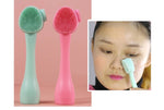Silicone Portable Double Sided Facial Cleansing Mask Exfoliating Massage Brush