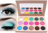 15 Vegan Colours Glitter Shimmer Pigment Pressed Palette Makeup Eyeshadow